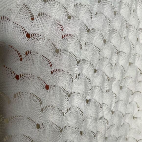 Jason Wu Sweater Womens Plus Size 5X Cardigan‎ Pointelle Stitch Cream Ivory NWOT - Picture 8 of 10